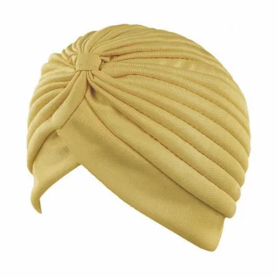 Women's Simple Solid Color Double-Layer Elastic Baotou Hat