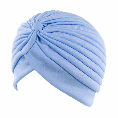 Women's Simple Solid Color Double-Layer Elastic Baotou Hat