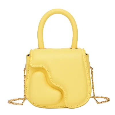 Kids Girls Heart Solid Color Crossbody Bag