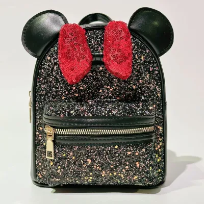 Kids Girls Sweet Cute Cartoon Sequin Bow Backpack Bag for Kindergarten