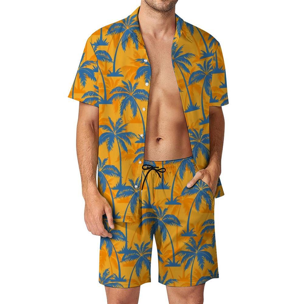 Wholesale Men Fashion Casual Vacation Tiny Flower 3D Print