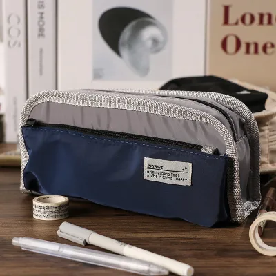 Simple Student Stationery Large Capacity Canvas Pencil Bag