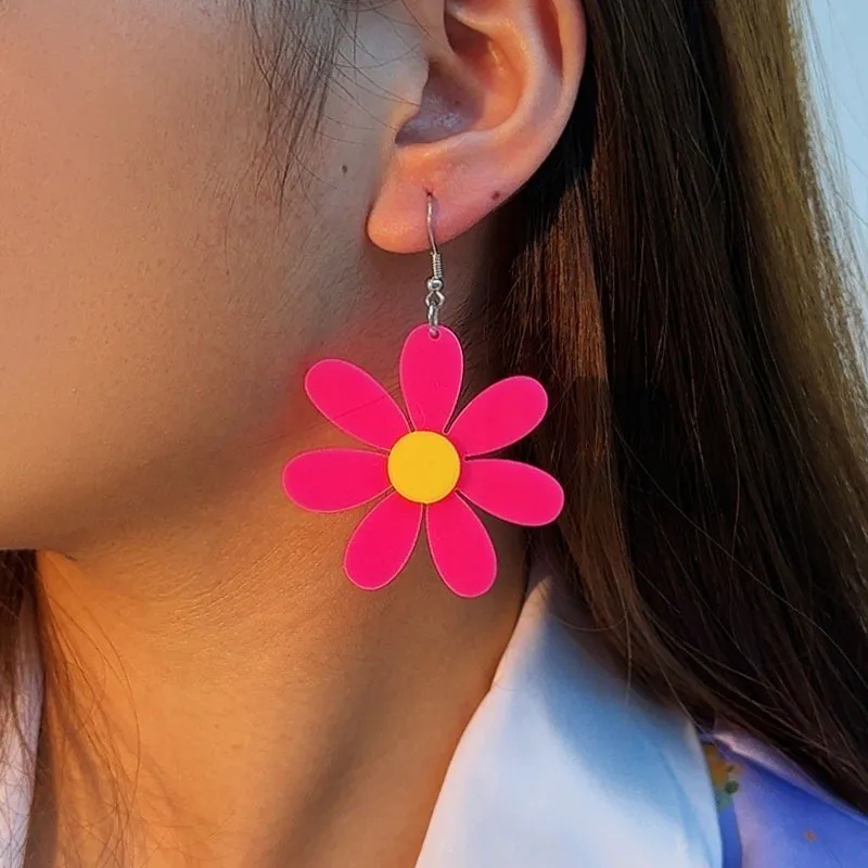 Fashion Acrylic Floral Earrings