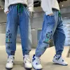 Blue Print Green Letter Denim BULES