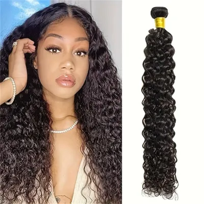 20 Inch Women Simple Natural Wavy Braid Volume Real Hair Wig