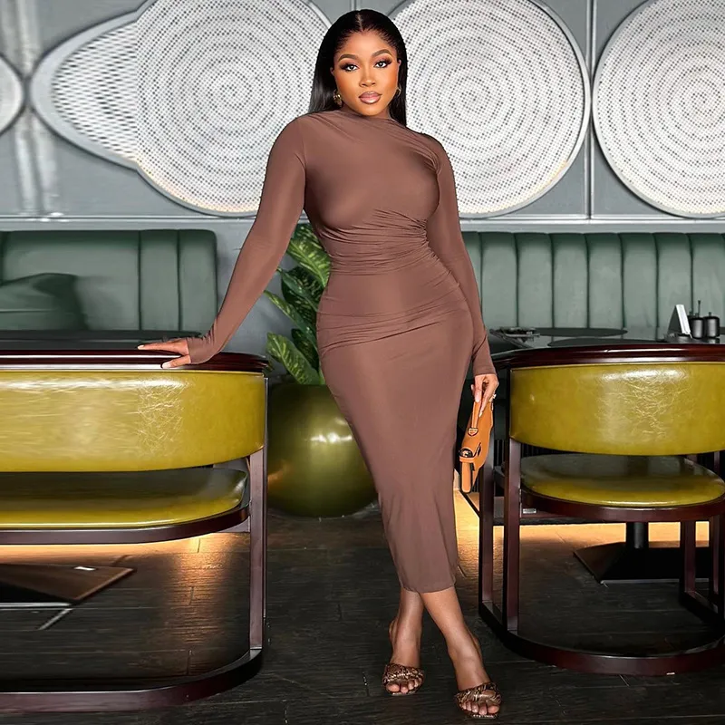 Robe Moulante Robe Longue Ras Du Cou Robe Moulante Robe Longue Ras