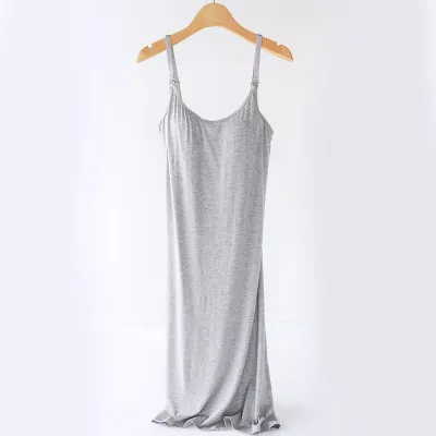 Pregnant Women Casual Strap Breathable Breastfeeding Dress with Hand-Painted Pattern