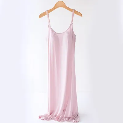Pregnant Women Casual Strap Breathable Breastfeeding Dress with Hand-Painted Pattern