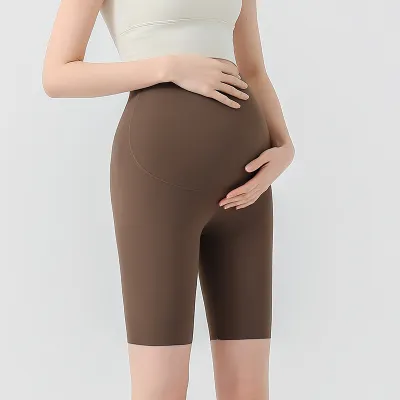 Pregnant Women Casual Solid Color High Waist Yoga Shark Pants