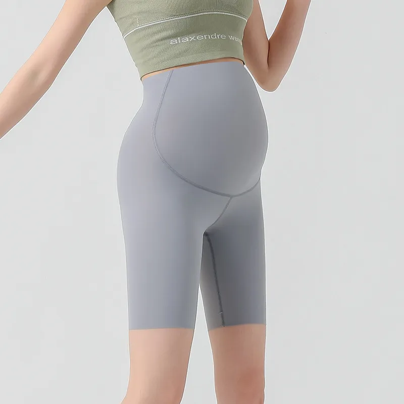Pregnant Women Casual Solid Color High Waist Yoga Shark Pants