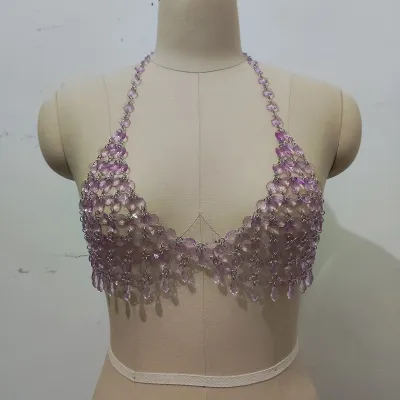 Women Sexy Creative Macaron Multicolor Imitation Crystal Camisole Tank Top