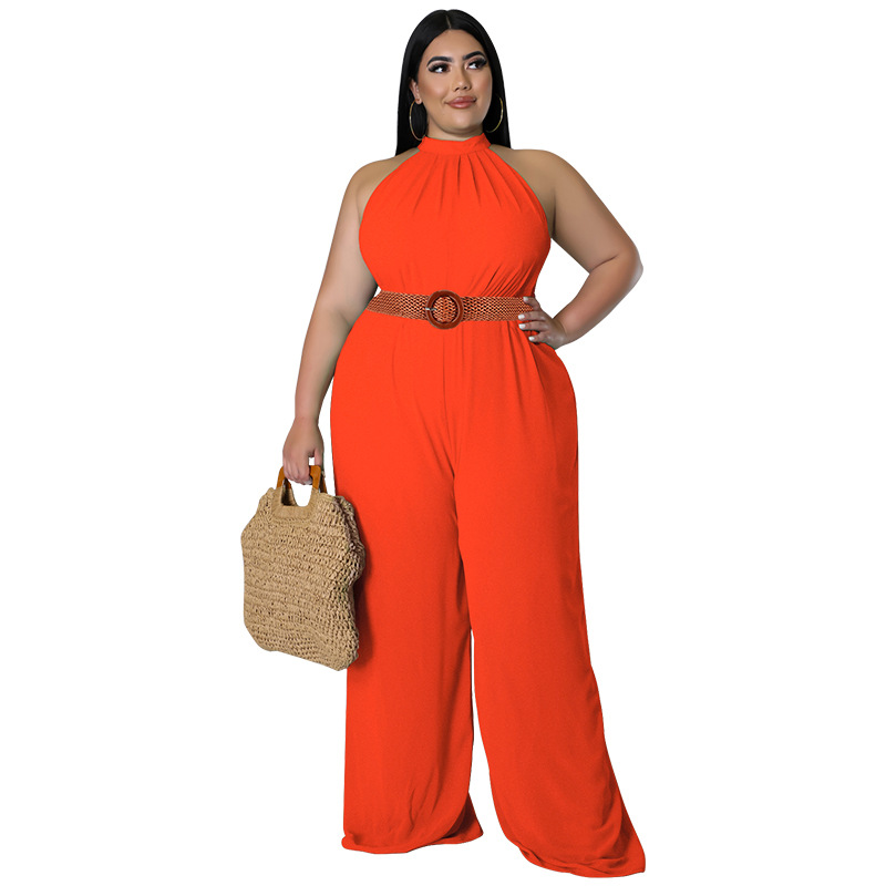 Wholesale Women Fashion Plus Size Solid Color Sleeveless