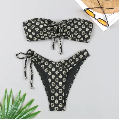 Women Sexy Fashion Print Bikini Swimwear Polyester
