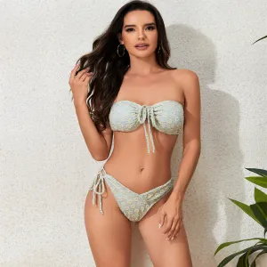 Women Sexy Fashion Print Bikini Swimwear Polyester