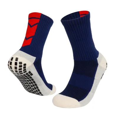 Men Sport Basketball Football Color Block Thickening Mid-Calf Socks