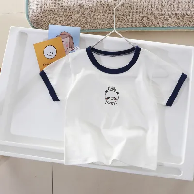 Kids Toddler Boys Girls Casual Cute Sweet Cartoon Print Short Sleeve Cotton T-Shirt