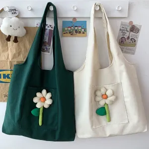 Women Fashion Floral Print Large Capacity Canvas Tote Shoulder Bag