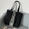 Mid-Line Embroidered Black Bag
