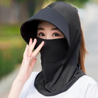 Women Simple Ice Silk Breathable Foldable Sun Hat