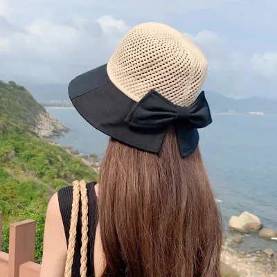Summer Women Fashion Mesh Woven Sunshade Sun Hat