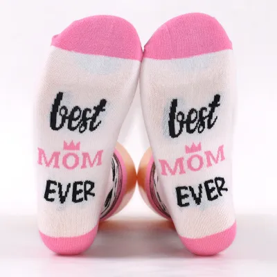 Mid-Tube Cotton Mom Mother's Day Letter Jacquard Leisure Socks