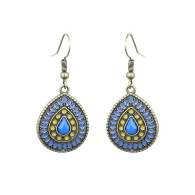Bohemian Ethnic Style Retro Geometric Water Drop Earrings