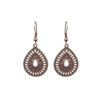 Bohemian Ethnic Style Retro Geometric Water Drop Earrings