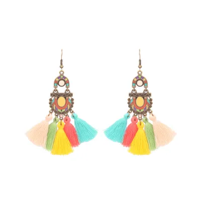 Bohemian Ethnic Style Retro Creative Tassel Earrings
