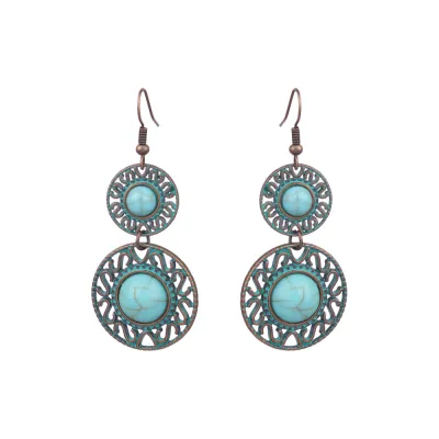 Bohemian Ethnic Retro Creative Turquoise Earrings for Women