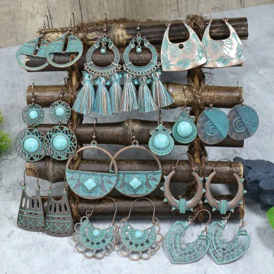 Bohemian Ethnic Style Retro Creative Turquoise Earrings