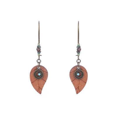 Bohemian Ethnic Retro Tassel Earrings Geometric Mixed Material