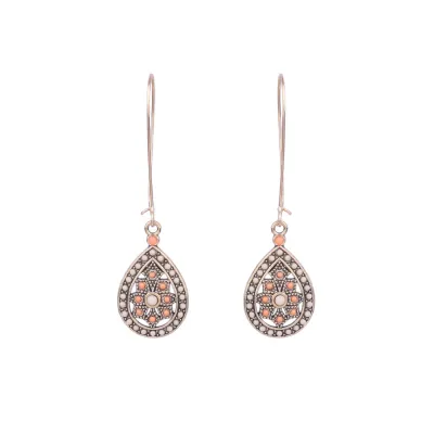 Bohemian Ethnic Retro Tassel Earrings Geometric Mixed Material