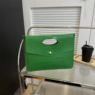 Women Fashionable Simple Large Capacity PU Flap Envelope Purses