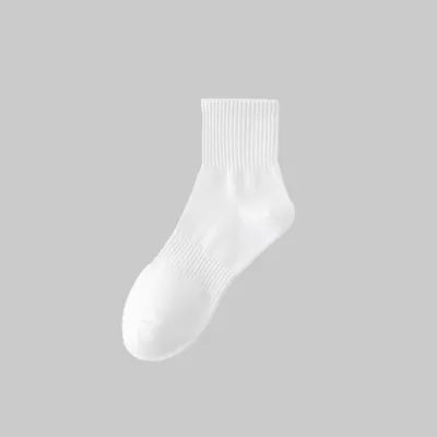 Men Simple Casual Solid Color Thickened Knee High Cotton Socks