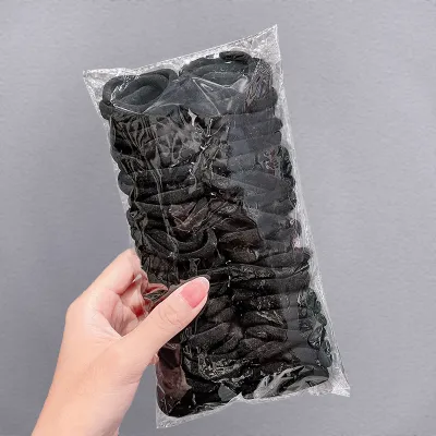Women Simple Candy Color Elastic Hair Ring 100-Pack