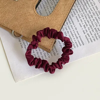 Women Simple Satin Hair Coil Head Rope Natural Fresh Sweet