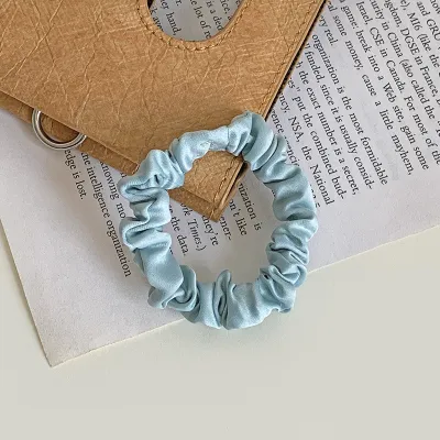 Women Simple Satin Hair Coil Head Rope Natural Fresh Sweet