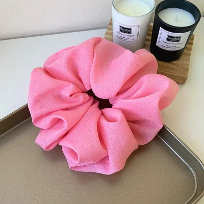 Women Simple Chiffon Organza Large Intestine Hair Band Rope