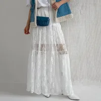 Falda de borla con abertura y bolsillo lavado de camuflaje con personalidad a la moda para mujer