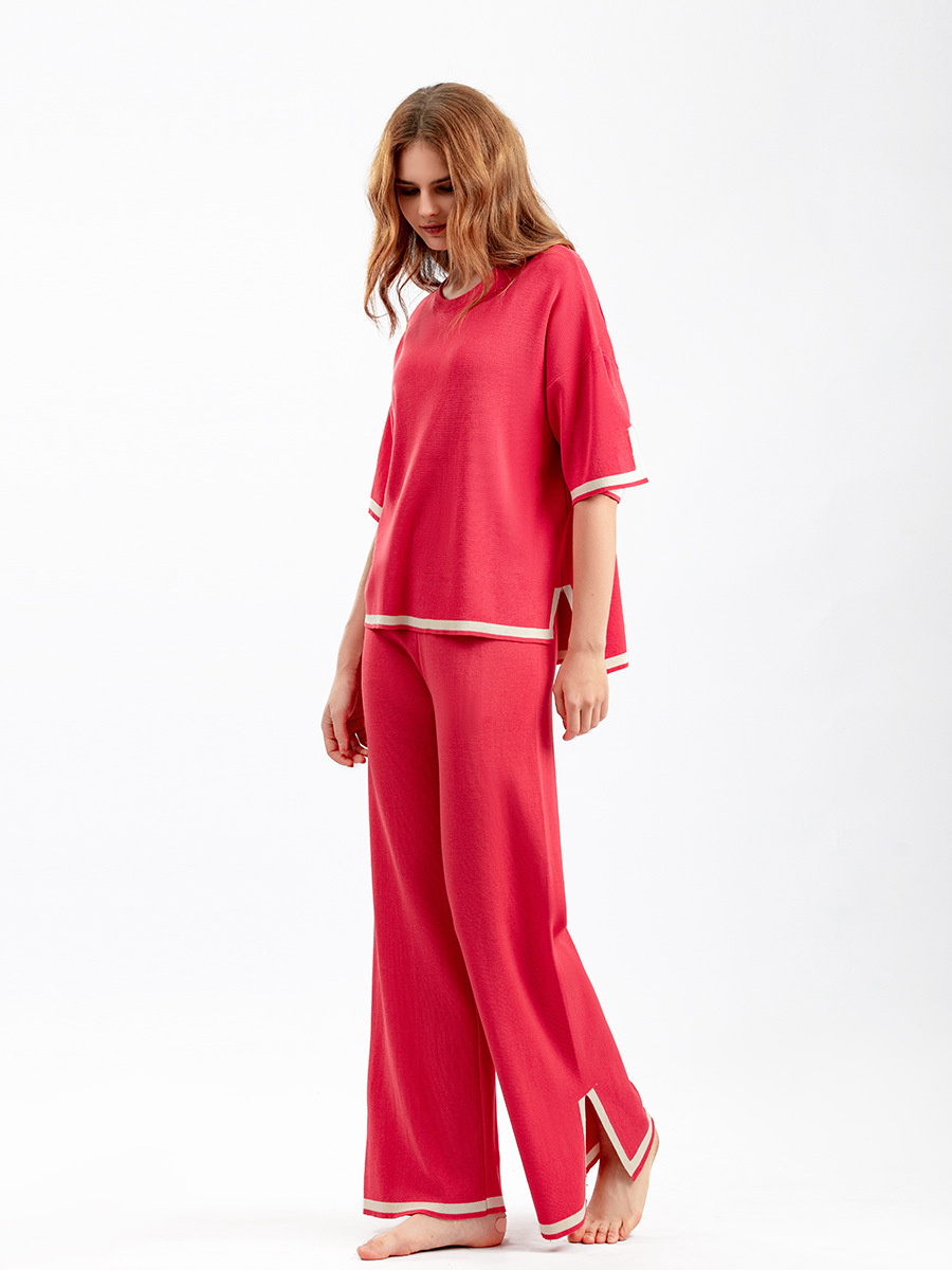 Ensemble De Survêtement Solide 2 Pièces Pour Femme - Pull à Manches Longues Et Pantalon De Jogging