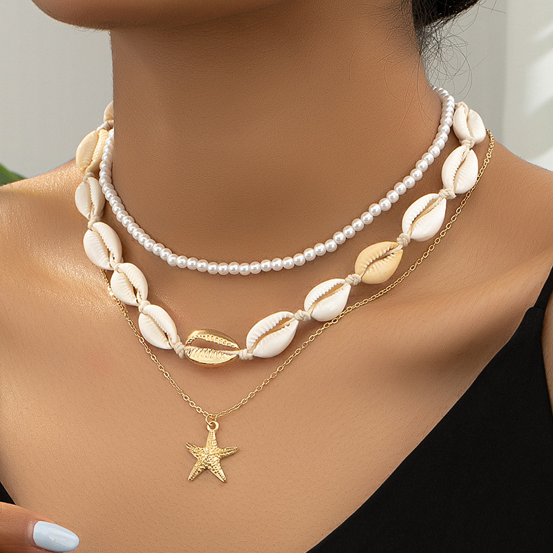 ネックレス・ペンダント ROMANTINUER SN142 SHELL LAYER NECKLACE SN.142 SHELL LAYER NECKLACE - ROMANTINUER