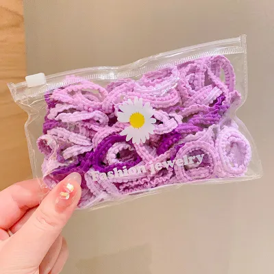 Kids Girls Cute Sweet Candy Color High Elasticity Nylon Hair Rings