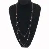 N016 Double Layer Crystal Necklace