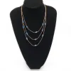 N015 Three-Layer Crystal Short Necklace