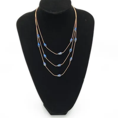 Women Fashion Multi-Layer Pearl Snake Chain Necklace