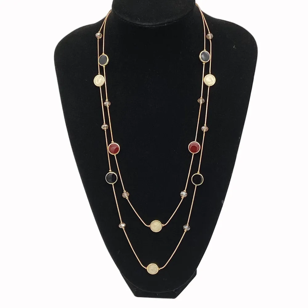 Women Fashion Multi-Layer Pearl Snake Chain Necklace