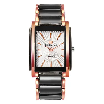Men's Fashion Simple Square Quartz Steel Band Watch