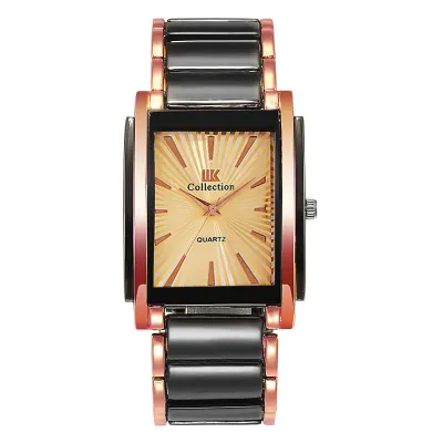 Men's Fashion Simple Square Quartz Steel Band Watch