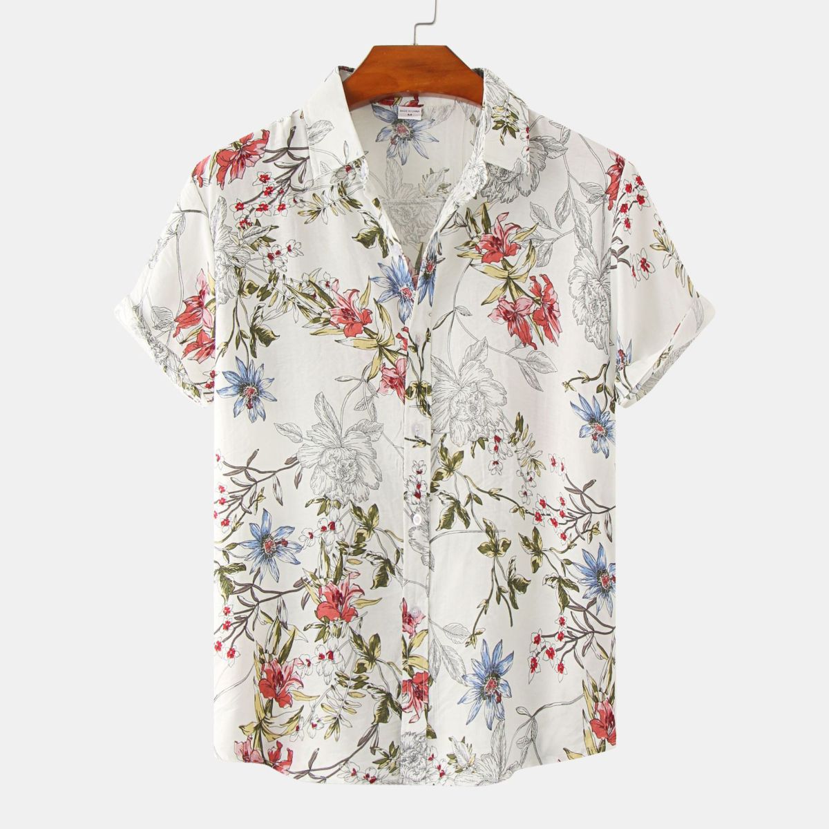 Wholesale Men Summer Leisure Vacation 3D Tiny Flower Print