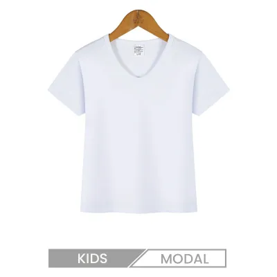 Children Kids Modal V Neck Short-Sleeve T-Shirt Custom